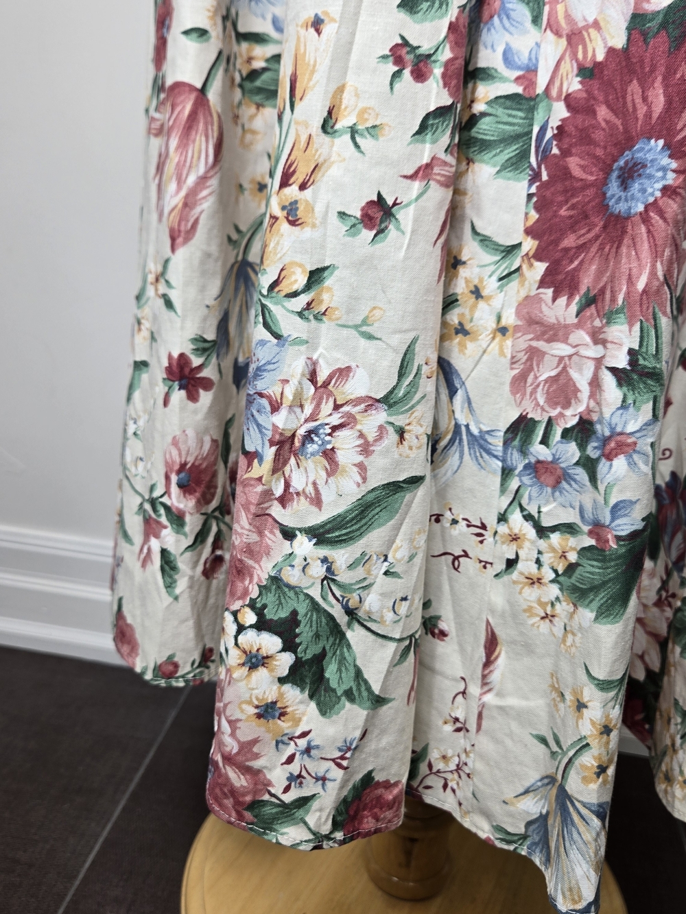 Vintage Clues Garden Floral Cottagecore Prairie Midi Dress Romantic Boho Size 8 - Picture 5 of 10